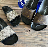 Authentic Repurposed Birkenstock Eva Barbados Slides