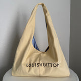 Large Repurposed L.V. Dust Bag Hobo Bag