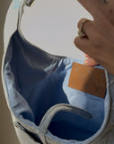 Small Repurposed DoubleDenim Mono Hobo Bag.