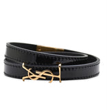 Authentic OPYUM DOUBLE WRAP BRACELET IN LEATHER AND METAL