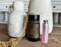 Authentic Repurposed Monogram Lipstick Holder With Chain