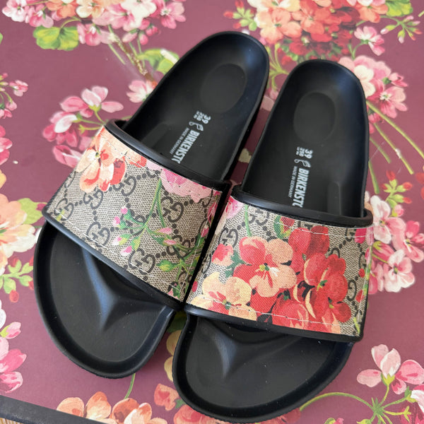 Birkenstock Eva Barbados G U C C I BLOOMS Slides