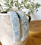 Repurposed Denim Monogram Headband