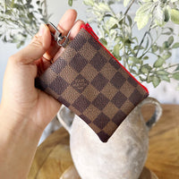 Authentic Repurposed Damier Ebene Zipper Pouch