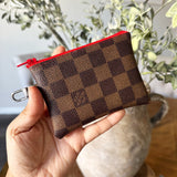 Authentic Repurposed Damier Ebene Zipper Pouch