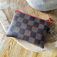 Authentic Repurposed Damier Ebene Zipper Pouch