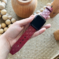 Authentic Repurpose Red Guccissima Watch Band All Series Apple And Samsung