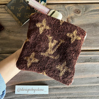 Authentic Repurposed LV Towel Terry Pouch -Small