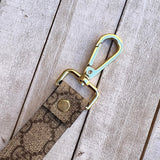 Repurposed Gucci Black  Leather Key Fob