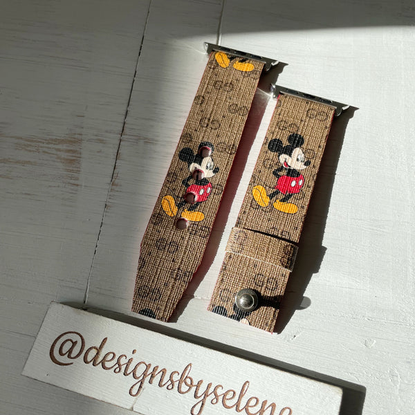 Authentic Repurposed Gucci x Mickey Apple Watch Band