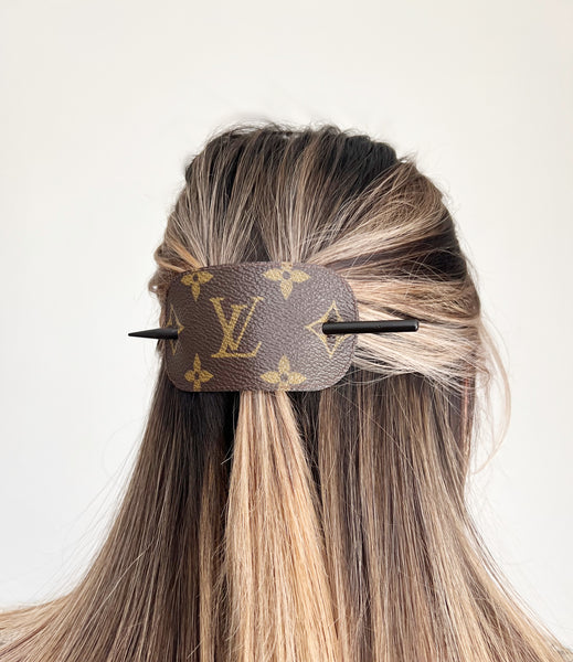 Authentic Repurposed Hair Barrette With Stick