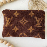 Authentic Repurposed Terry Towel LV Pouch Large
