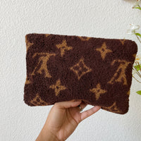 Authentic Repurposed Terry LV Towel Pouch Large